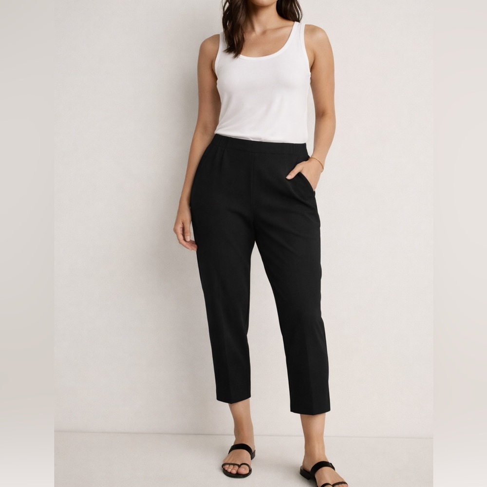 ARITZIA Babaton | 6 | black Dexter Pant Pull On Tailored Cropped Ankle Work Pant